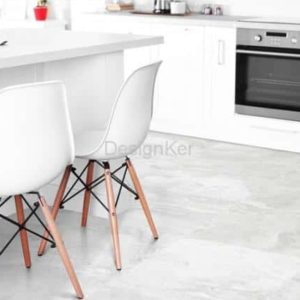 Modern and elegant designer kitchen with DesignKer Stone Plus flooring